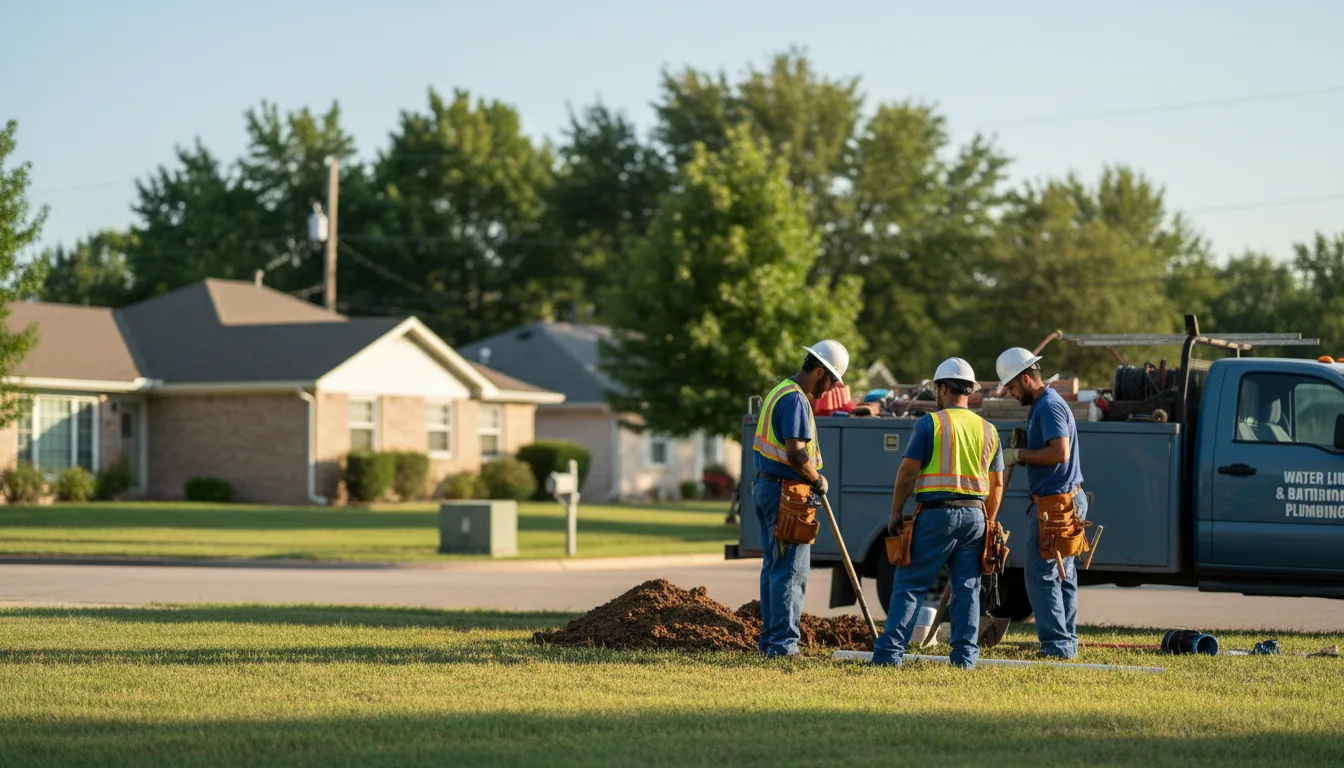 Residential water line and bathroom plumbing service in Lorain, OH